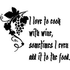 I Love To Cook With Wine -tarra