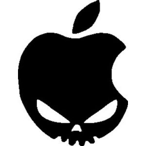 Pääkallo_apple -tarra