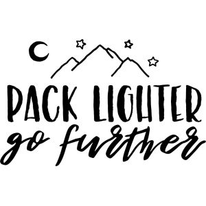 Pack Lighter, Go Further-tarra
