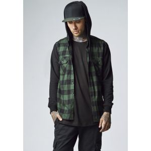 Urban Classics Hooded Checked Flanell Sweat Sleeve