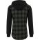 Urban Classics Hooded Checked Flanell Sweat Sleeve